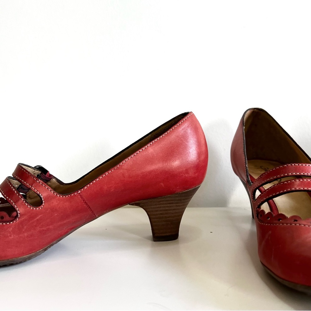 Geox Red Leather Heels